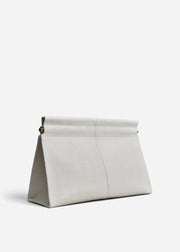 Large Leather Clutch - Ivory - CO Collections